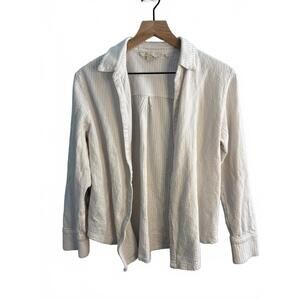 Boden White 100% Cotton Button Up Shirt- Women’s size 8